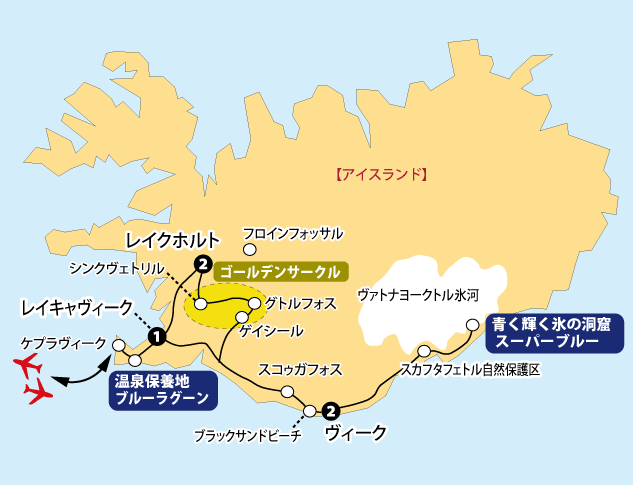 アイスランド・スーパーブルー地図sp