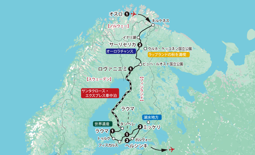 ラップランド・フィンランド地図pc