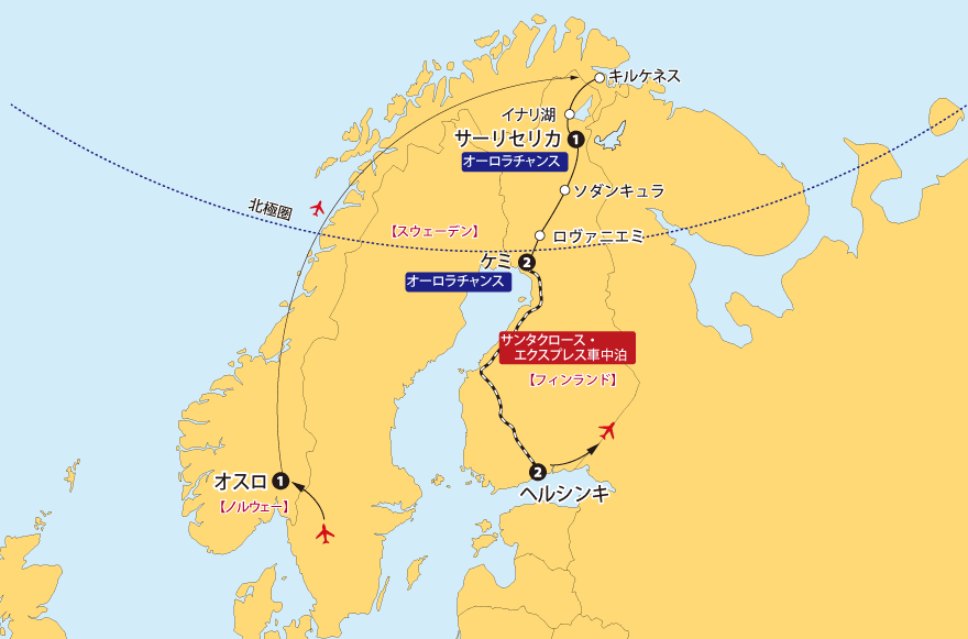 ラップランド・フィンランド地図pc