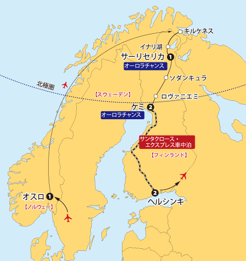 ラップランド・フィンランド地図sp