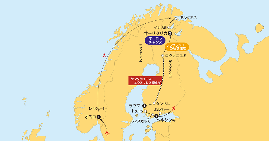 ラップランド・フィンランド地図pc