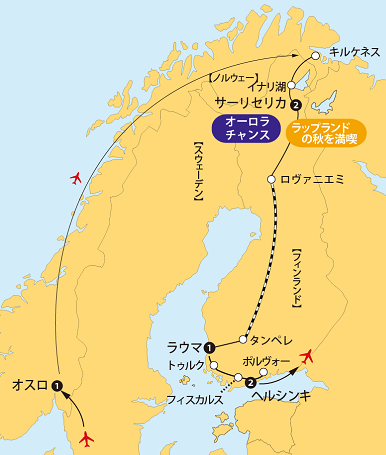 ラップランド・フィンランド地図sp