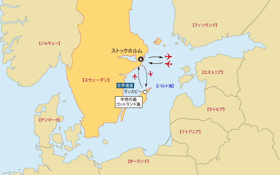ストックホルム滞在地図
