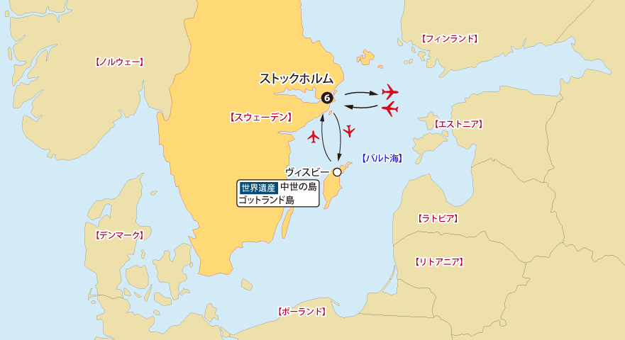 ストックホルム滞在地図