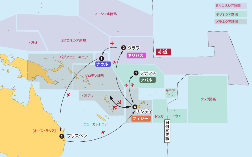 パラオ・ミクロネシア・マーシャル地図pc