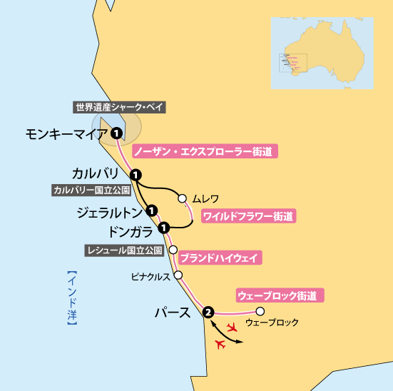 西オーストラリア地図sp
