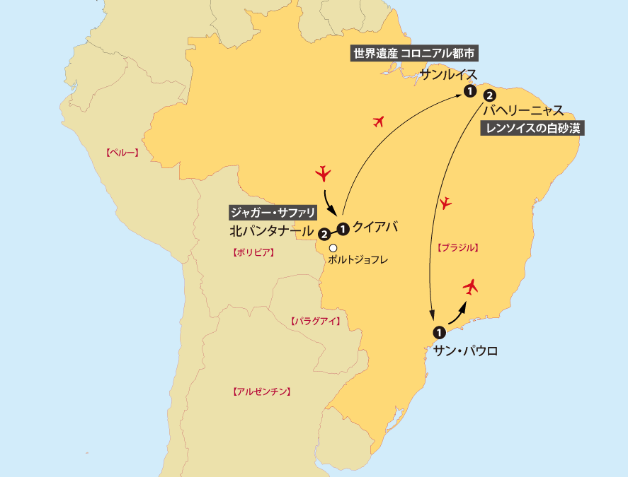 パンタナールレンソイス地図