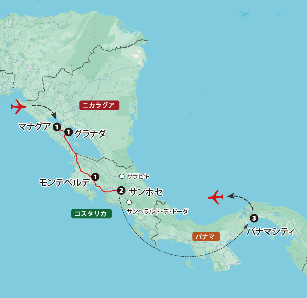 中米７カ国地図sp