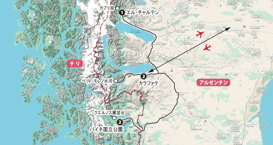 パタゴニア14日間地図pc