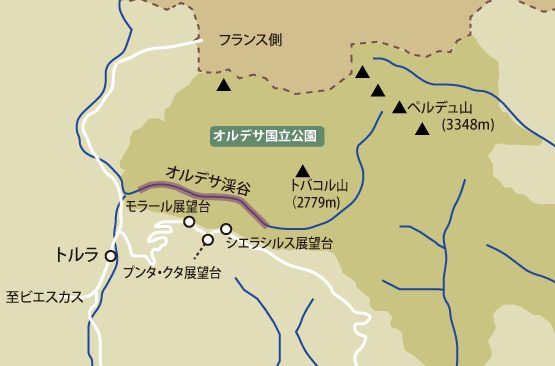 オルデサ国立公園地図