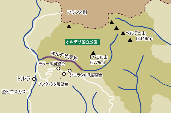 オルデサ国立公園地図