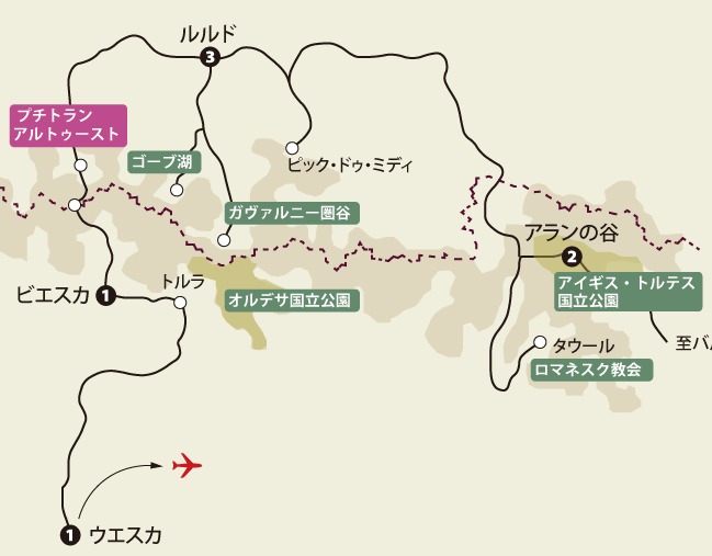 ピレネーハイキング地図sp