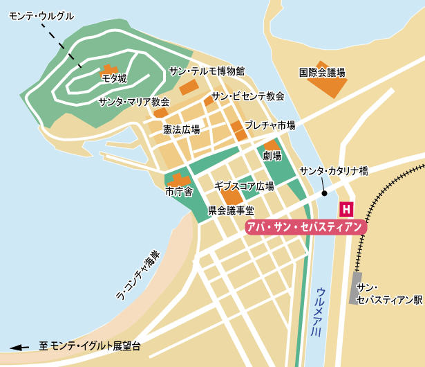 サン・セバスティアン地図