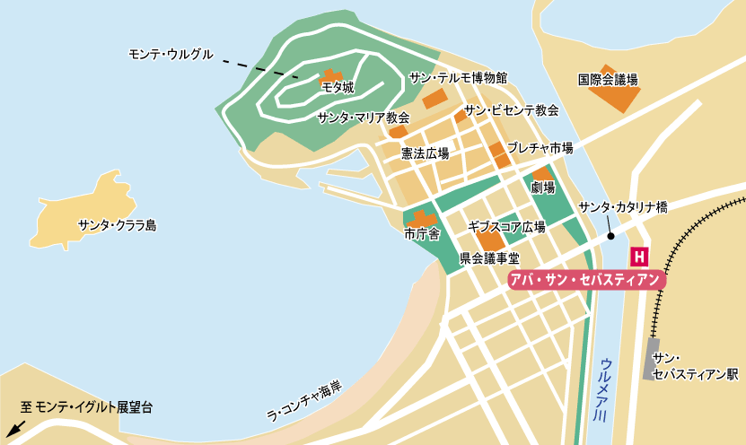 サン・セバスティアン地図