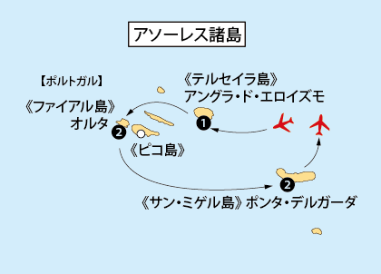 アソーレス諸島地図