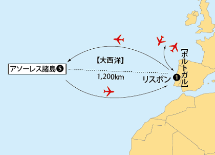 アソーレス諸島地図