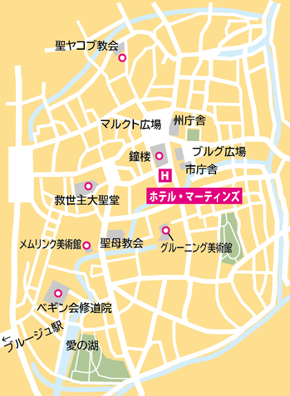 ブルージュ地図