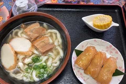大東そばと大東寿司のセット