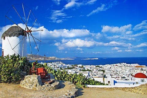 ミコノス島・風車の風景