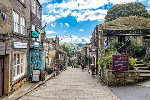 石畳のメインストリート