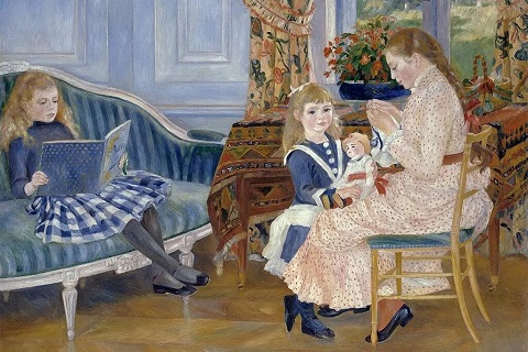 ルノワール作「ヴァルジュモンの子供たちの午後」